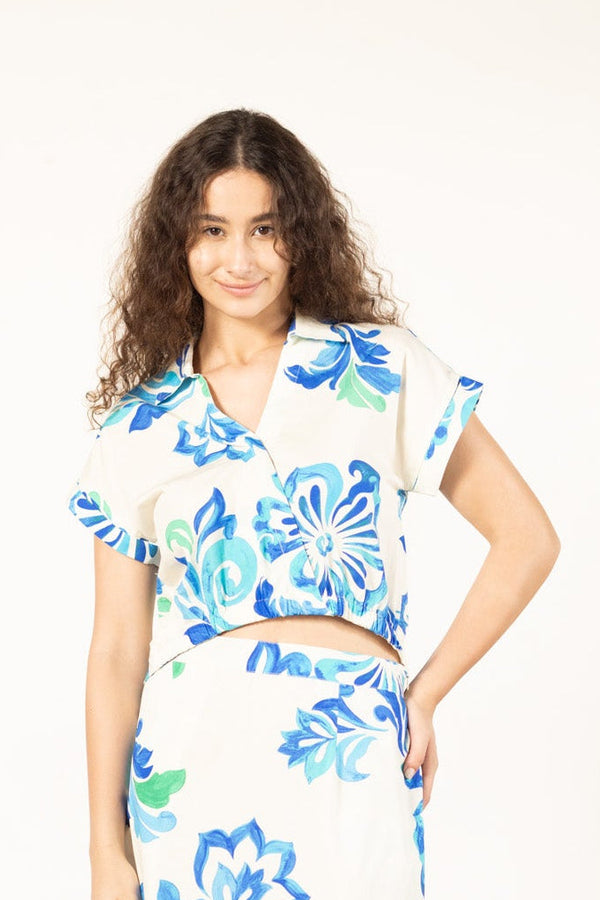 OCEAN BLOOM ZIA TOP