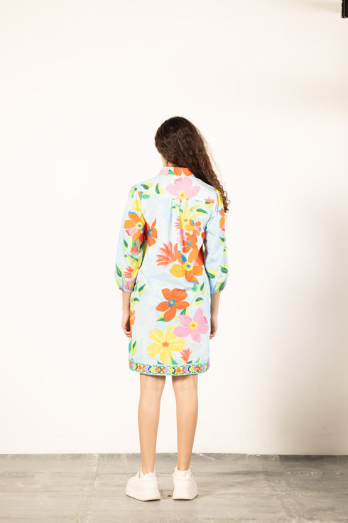 FLORAL SKY AVA DRESS