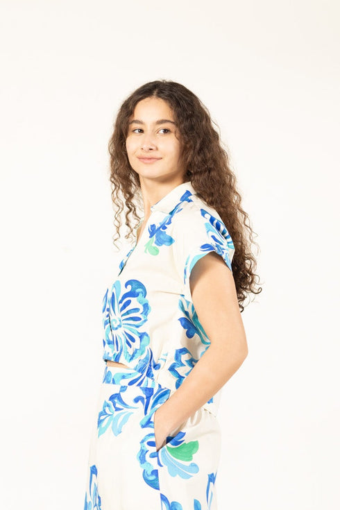 OCEAN BLOOM ZIA TOP