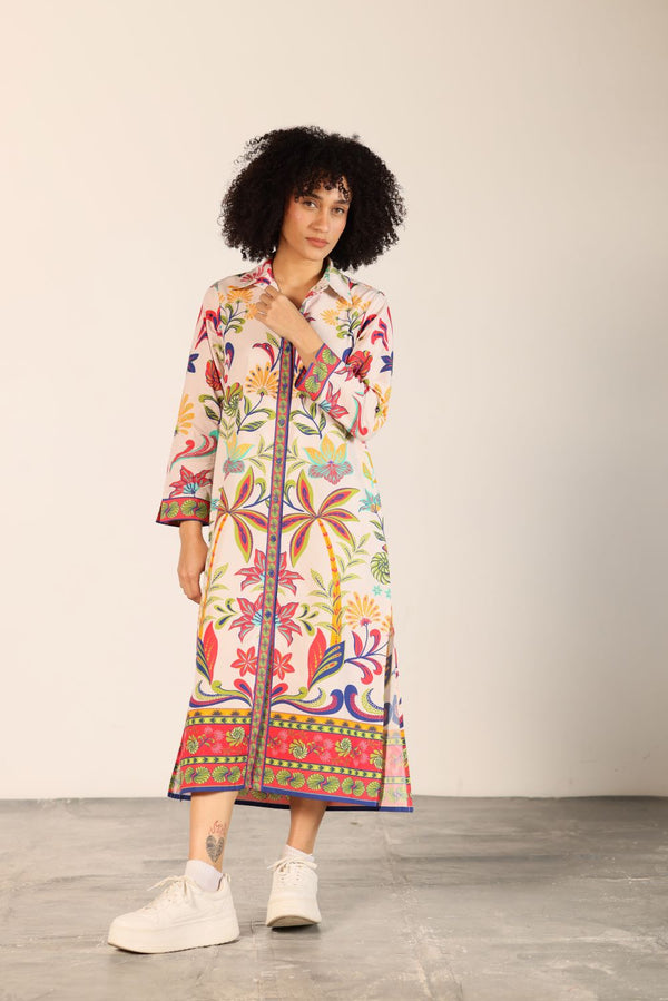 CORAL ISLAND ELIZA DRESS