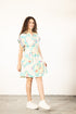 AQUA SCROLL YANA DRESS