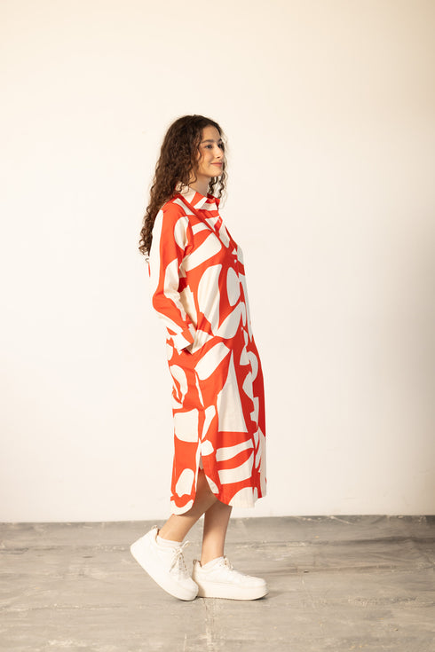 SCARLET SHARDS LIZ DRESS