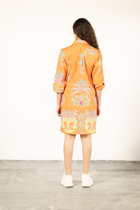 APRICOT FILIGREE AVA DRESS