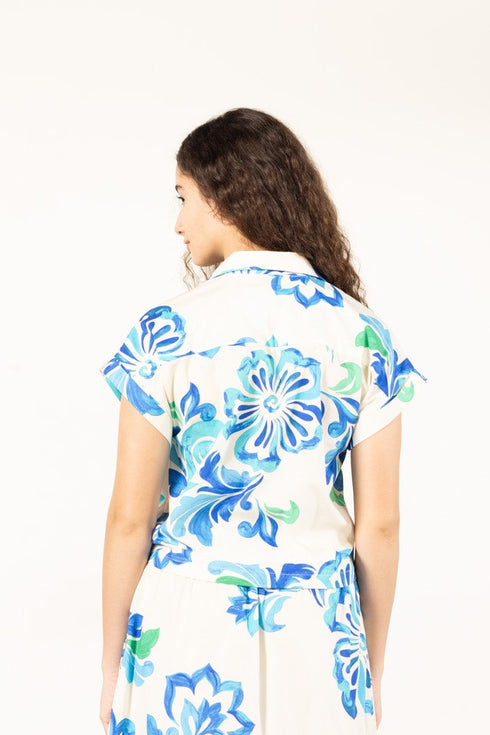 OCEAN BLOOM ZIA TOP