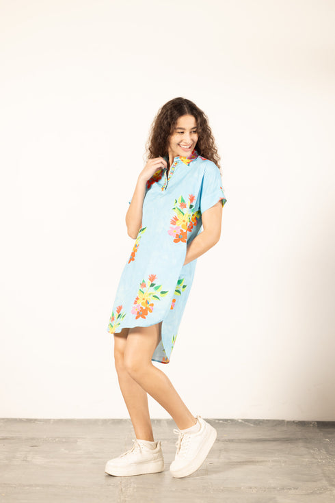 FLORAL SKY ANNA DRESS