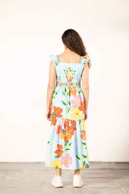 FLORAL SKY ELSIE DRESS