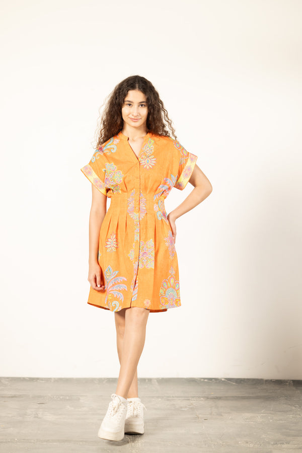 APRICOT FILIGREE YANA DRESS
