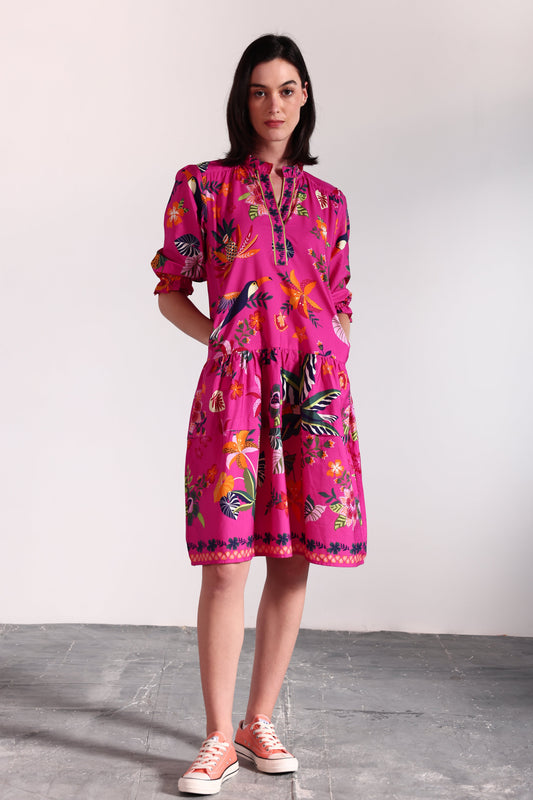 RASPBERRY BLOOM SASHA DRESS