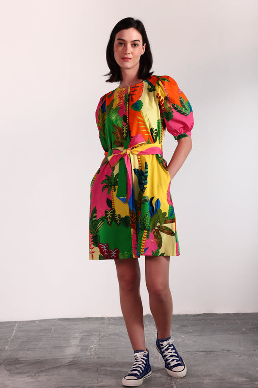 TROPICAL PATCHWORK SKYLA DRESS