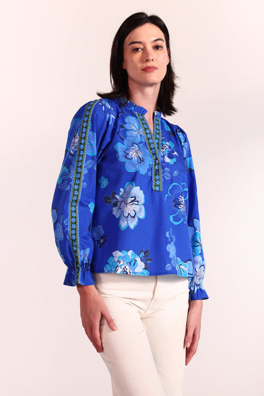 SAPPHIRE FLORALS ASHLEY TOP