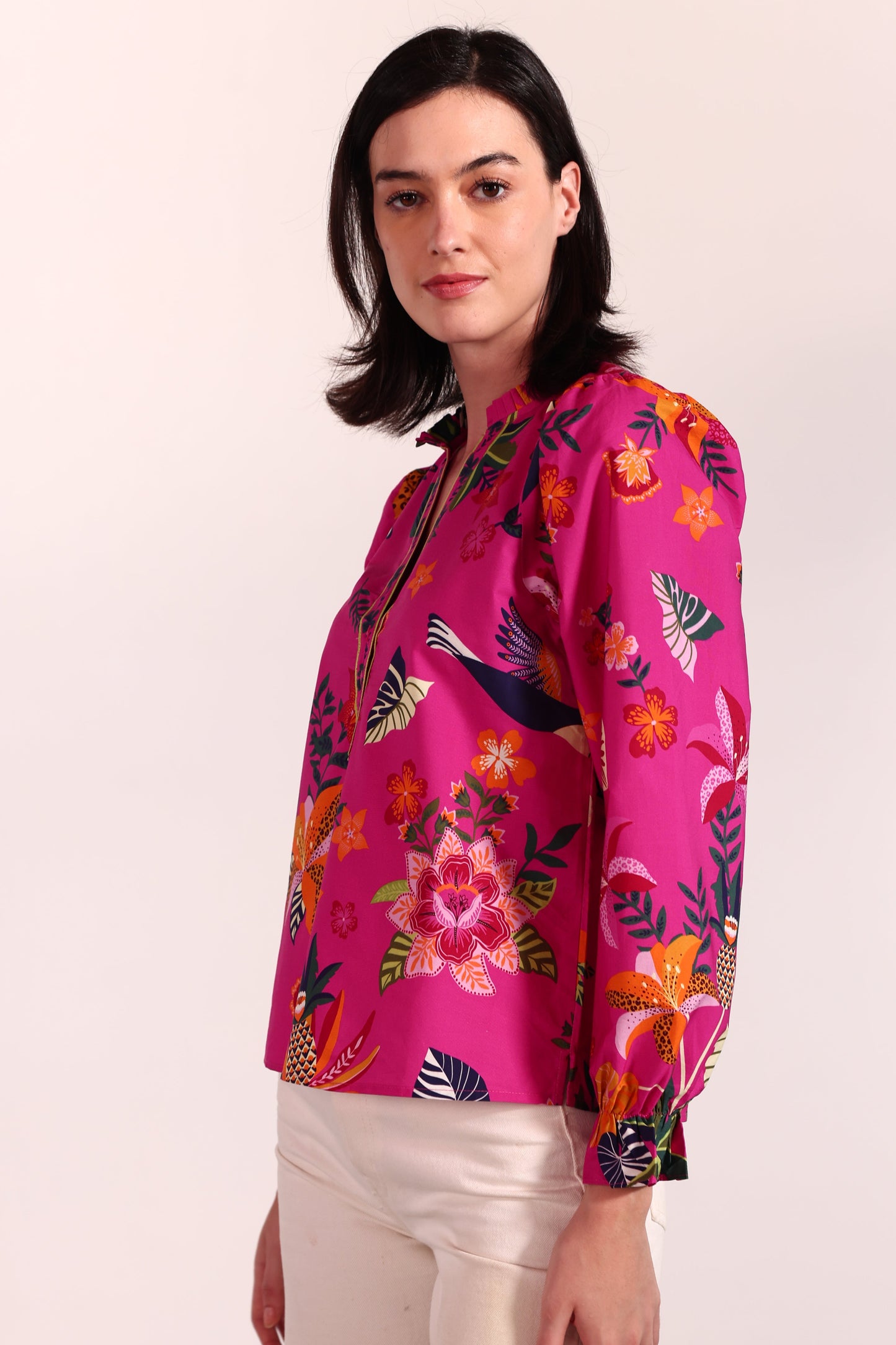 RASPBERRY BLOOM ASHLEY TOP