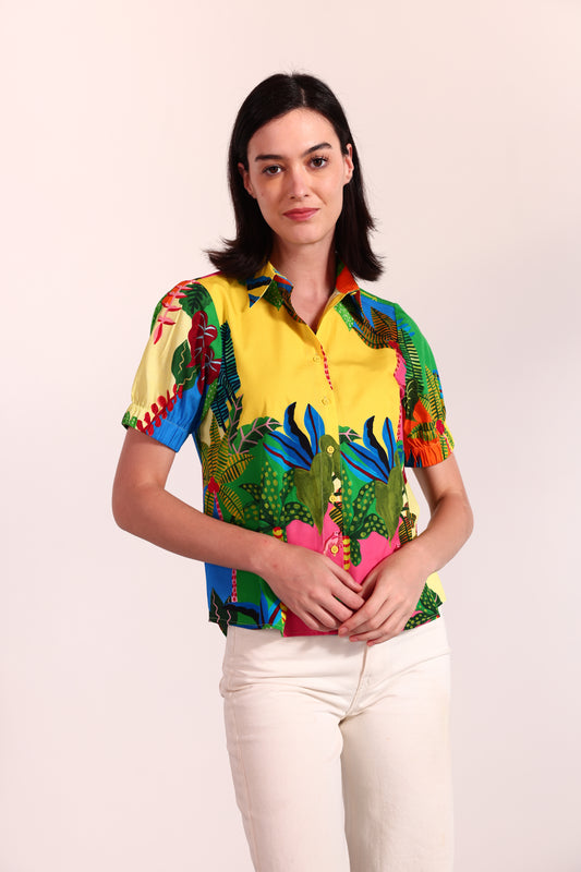 TROPICAL PATCHWORK NICO TOP