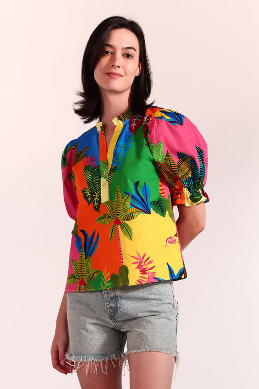 TROPICAL PATCHWORK AMY TOP
