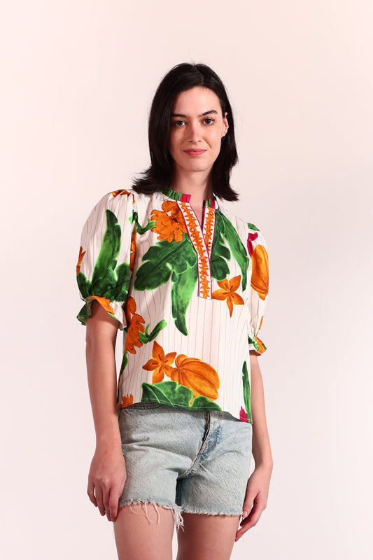 STRIPED BANANAS AMY TOP
