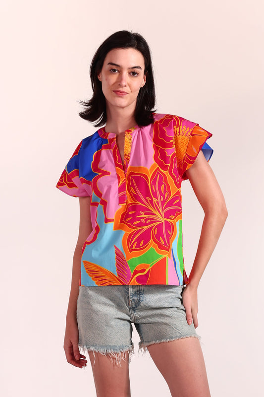 BIG FLORALS JOY TOP