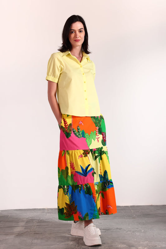 TROPICAL PATCHWORK ADA SKIRT