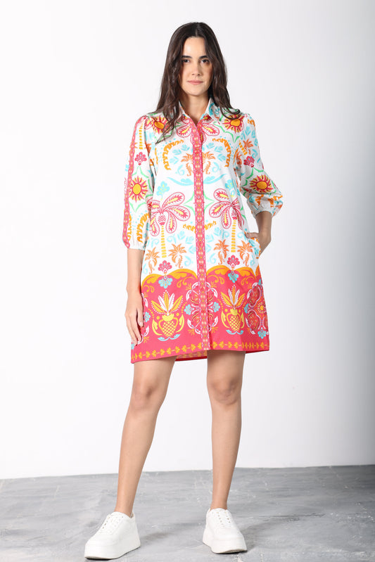 GEO PALMS AVA DRESS