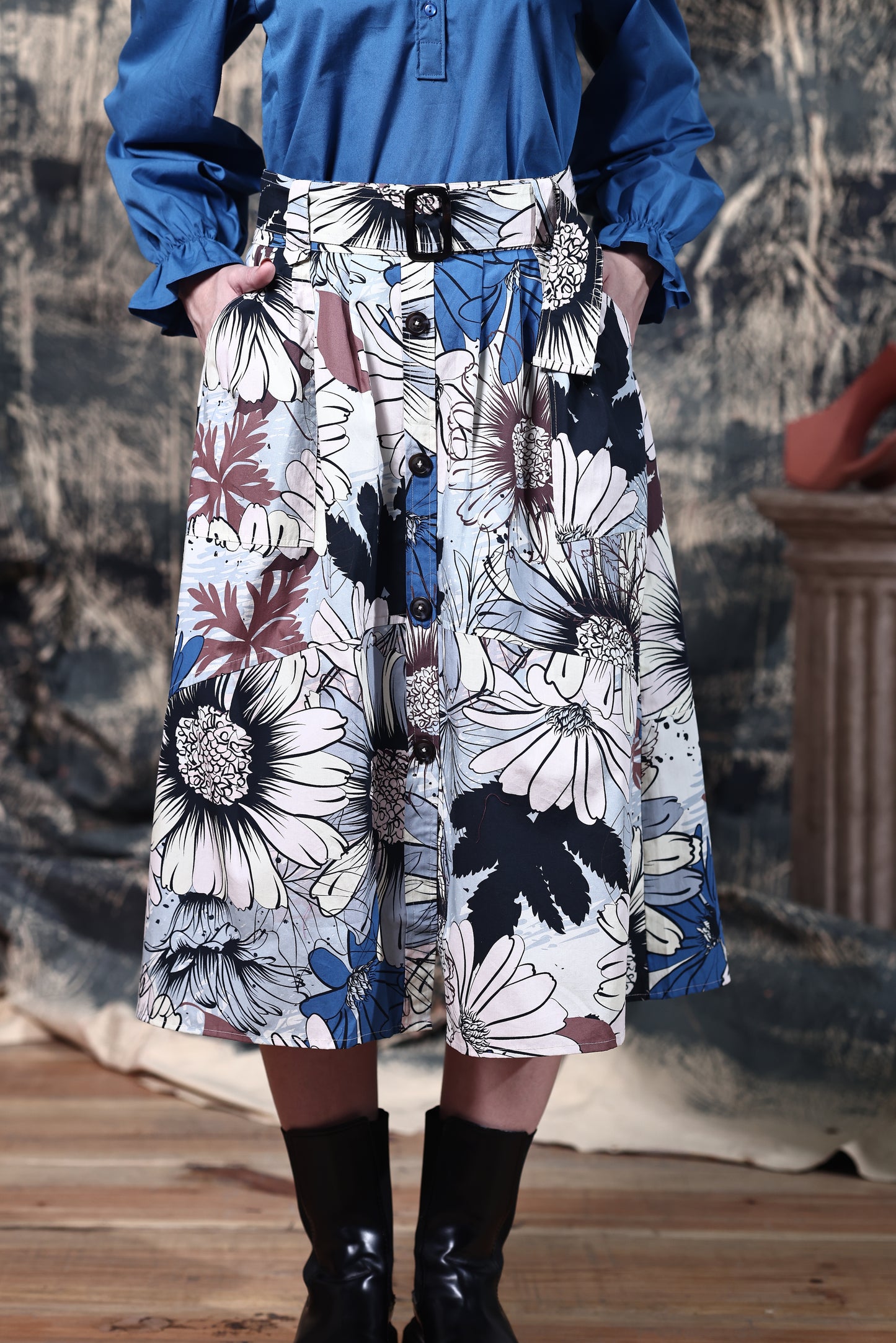 OUTLINE FLORALS KIRA SKIRT