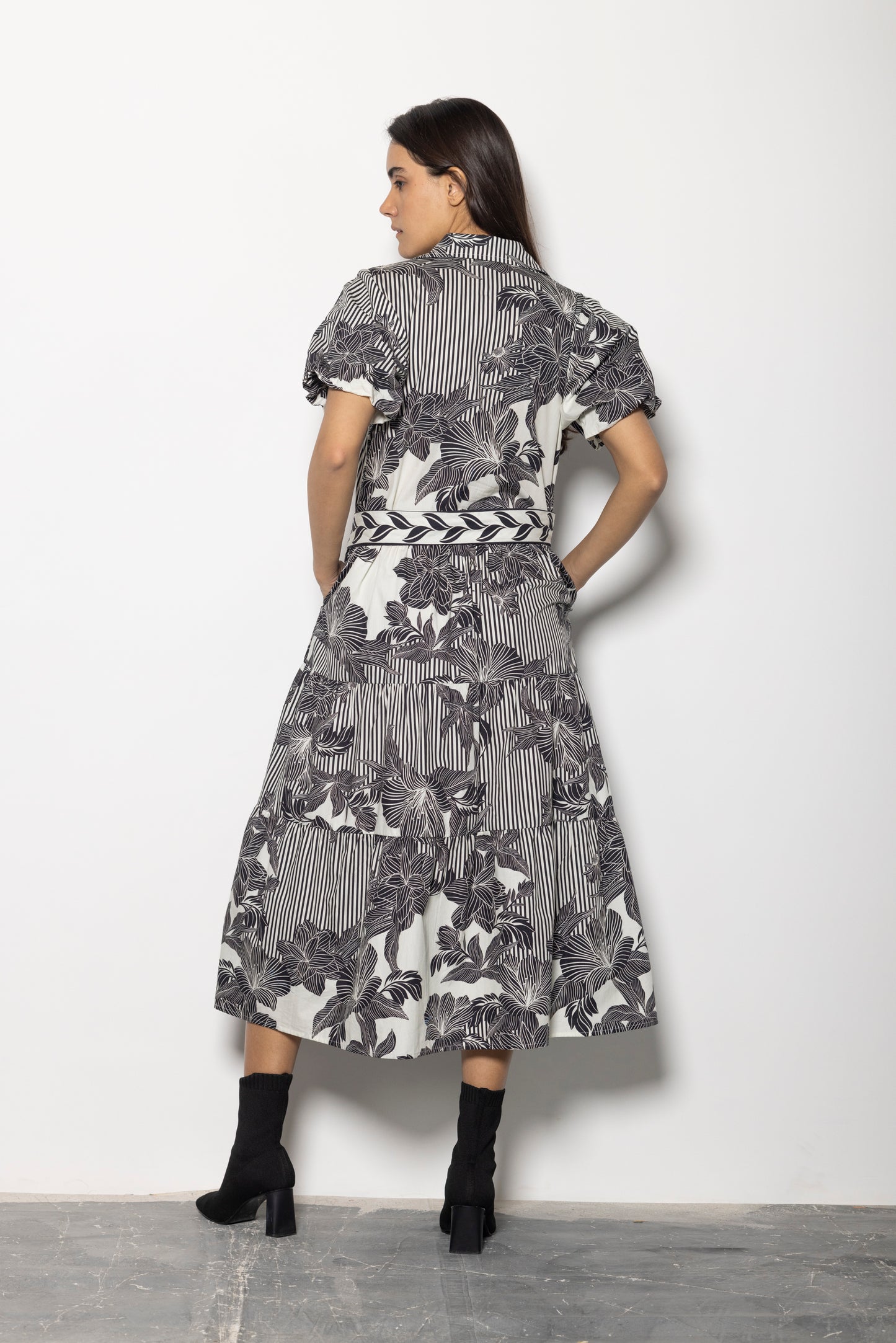 NOIR FLORALS DELLA DRESS