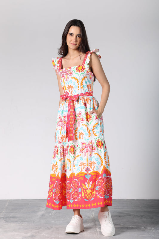 GEO PALMS ELSIE DRESS