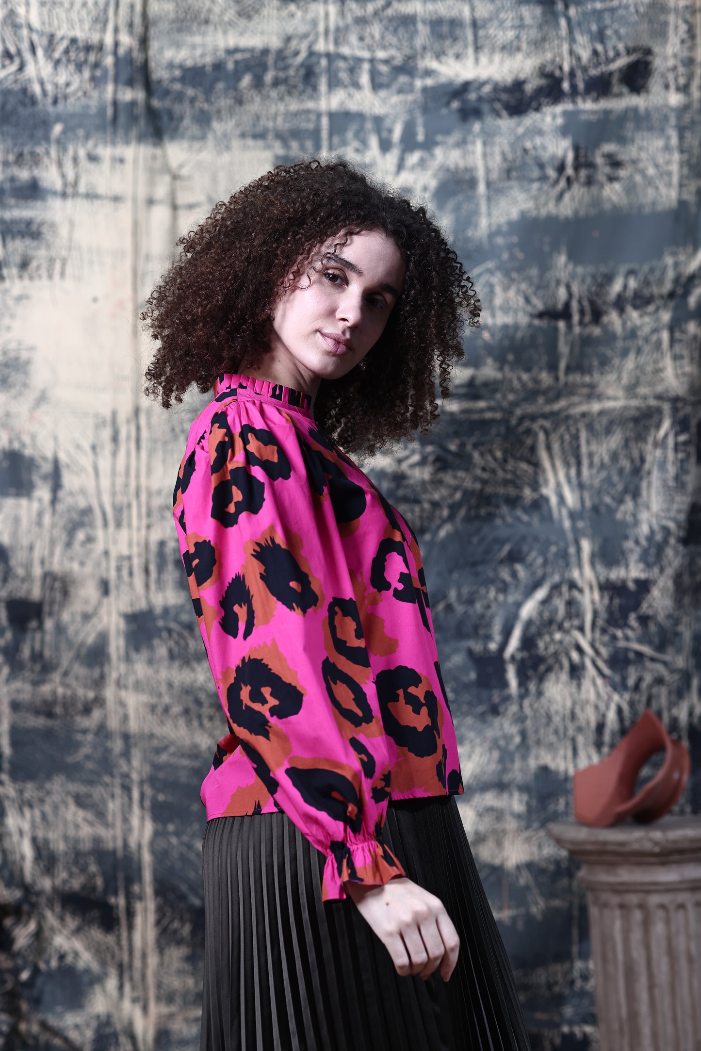 PINK LEOPARD ASHLEY TOP