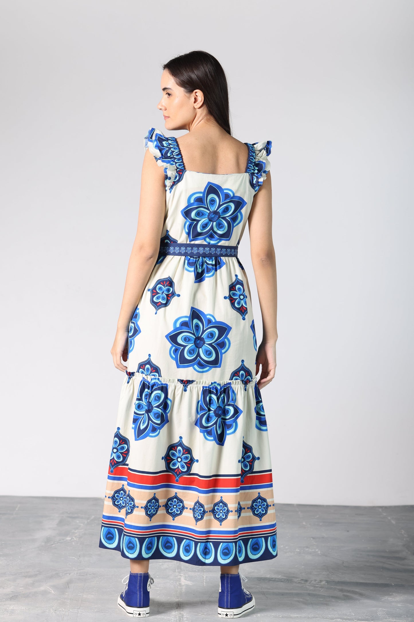 GEOMETRIC FLORALS ELSIE DRESS