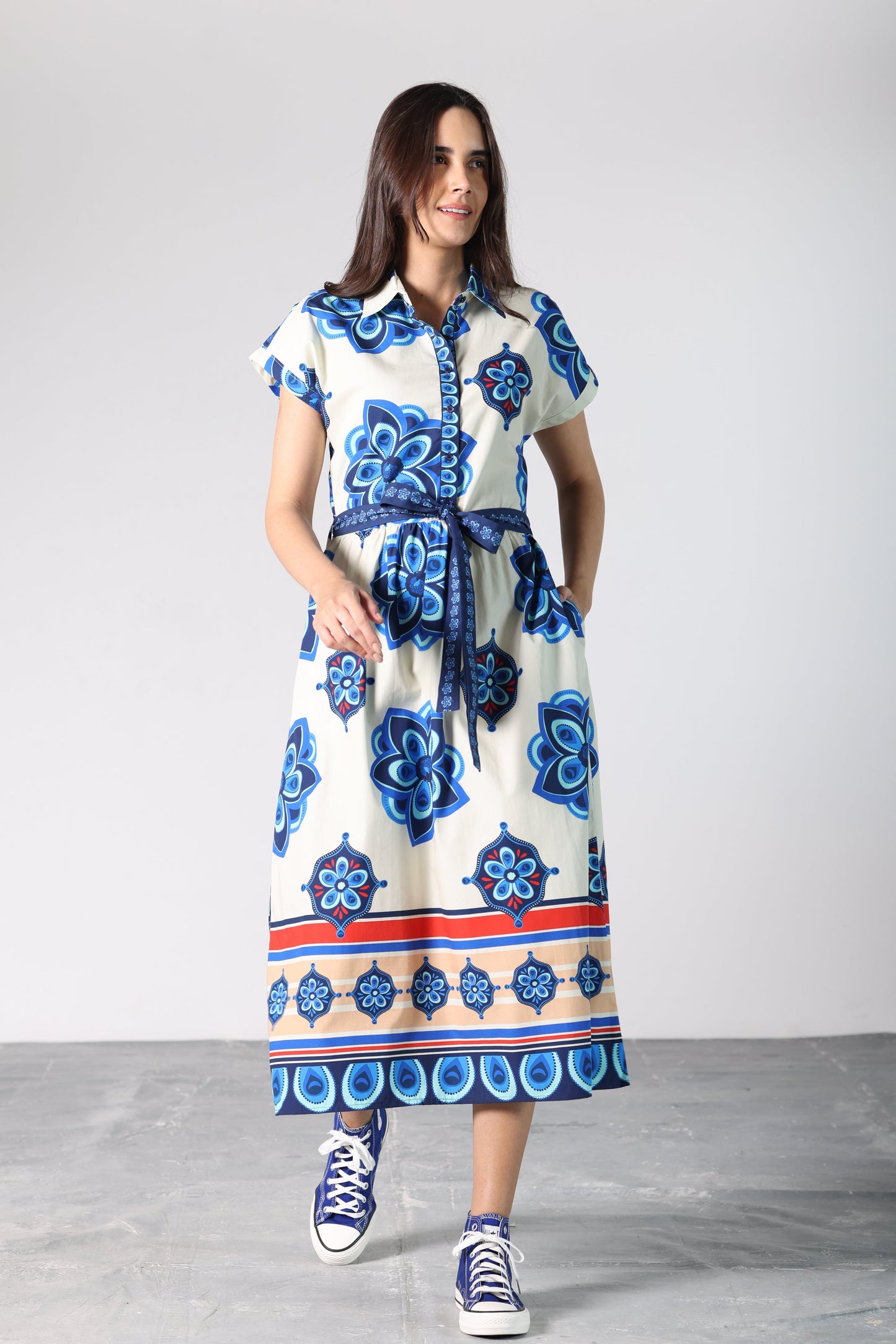 GEOMETRIC FLORALS RYLIE DRESS