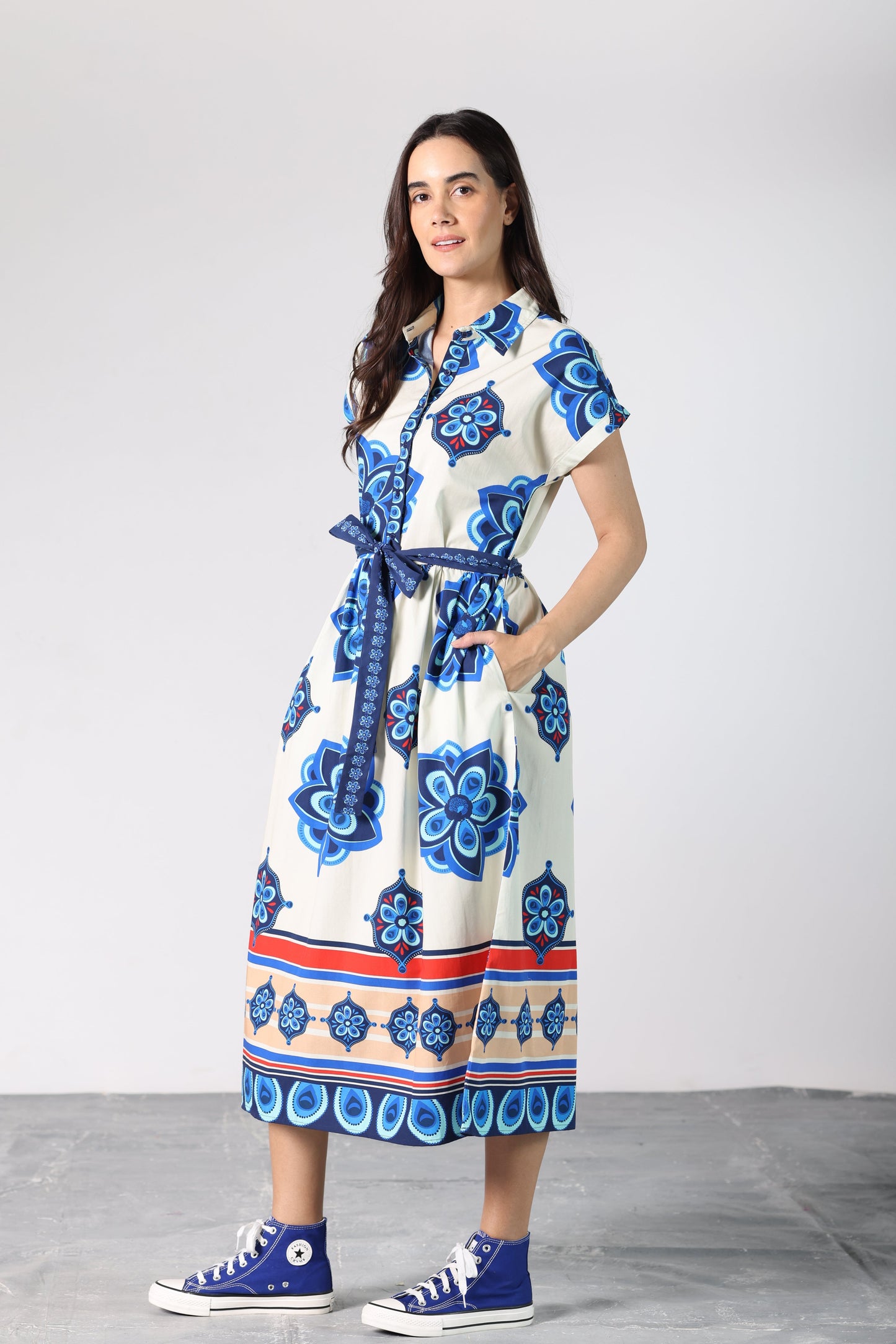 GEOMETRIC FLORALS RYLIE DRESS