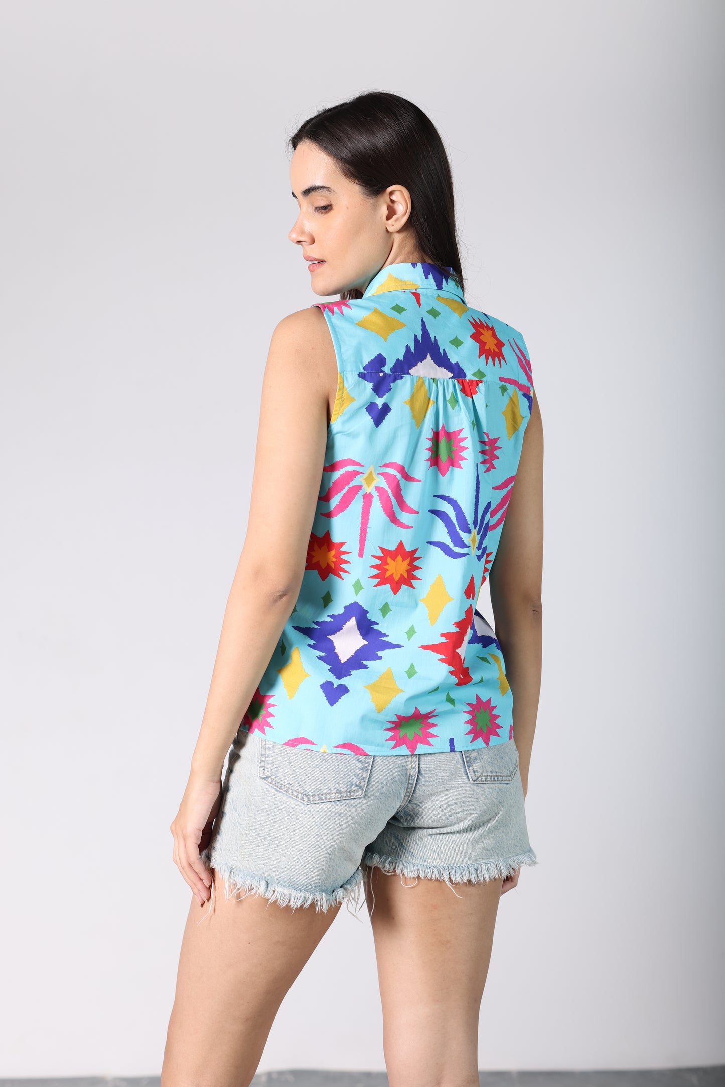 AQUA IKAT SKY TOP