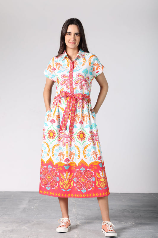 GEO PALMS RYLIE DRESS