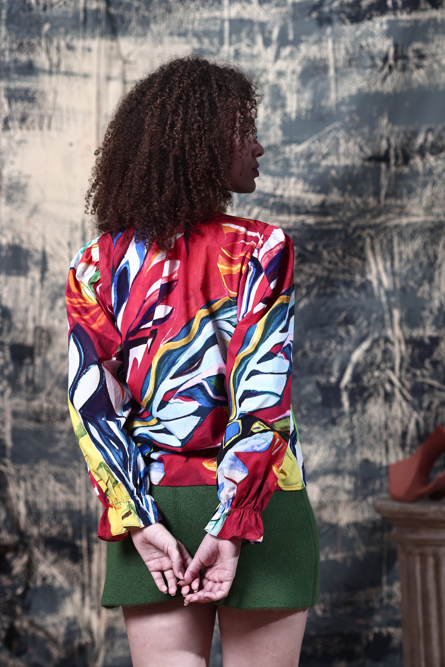 SCARLET FOLIAGE ASHLEY TOP