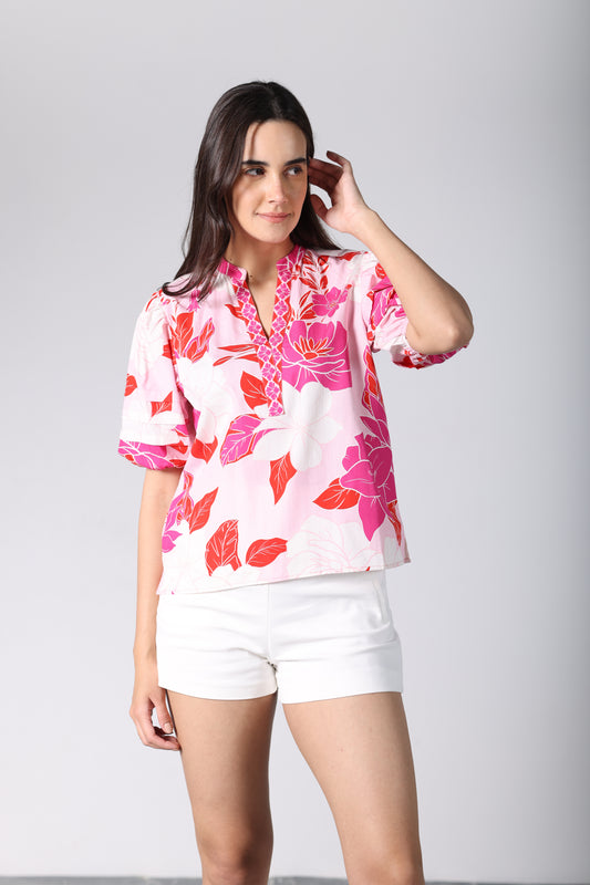 NEON FLORALS RAYA TOP