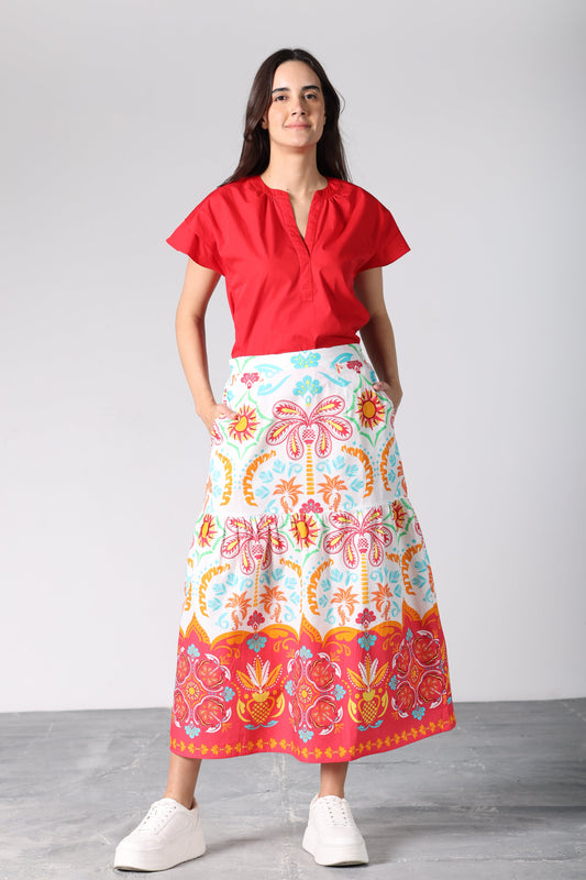 GEO PALMS ADA SKIRT