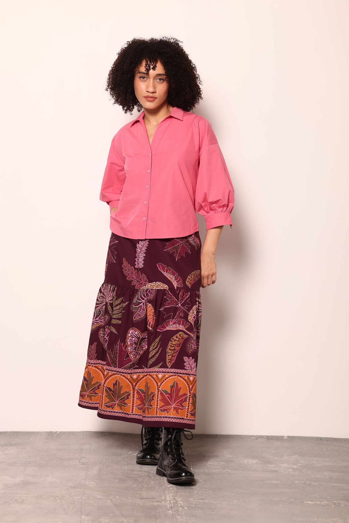 WINE FLORA ADA SKIRT