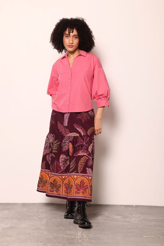 WINE FLORA ADA SKIRT