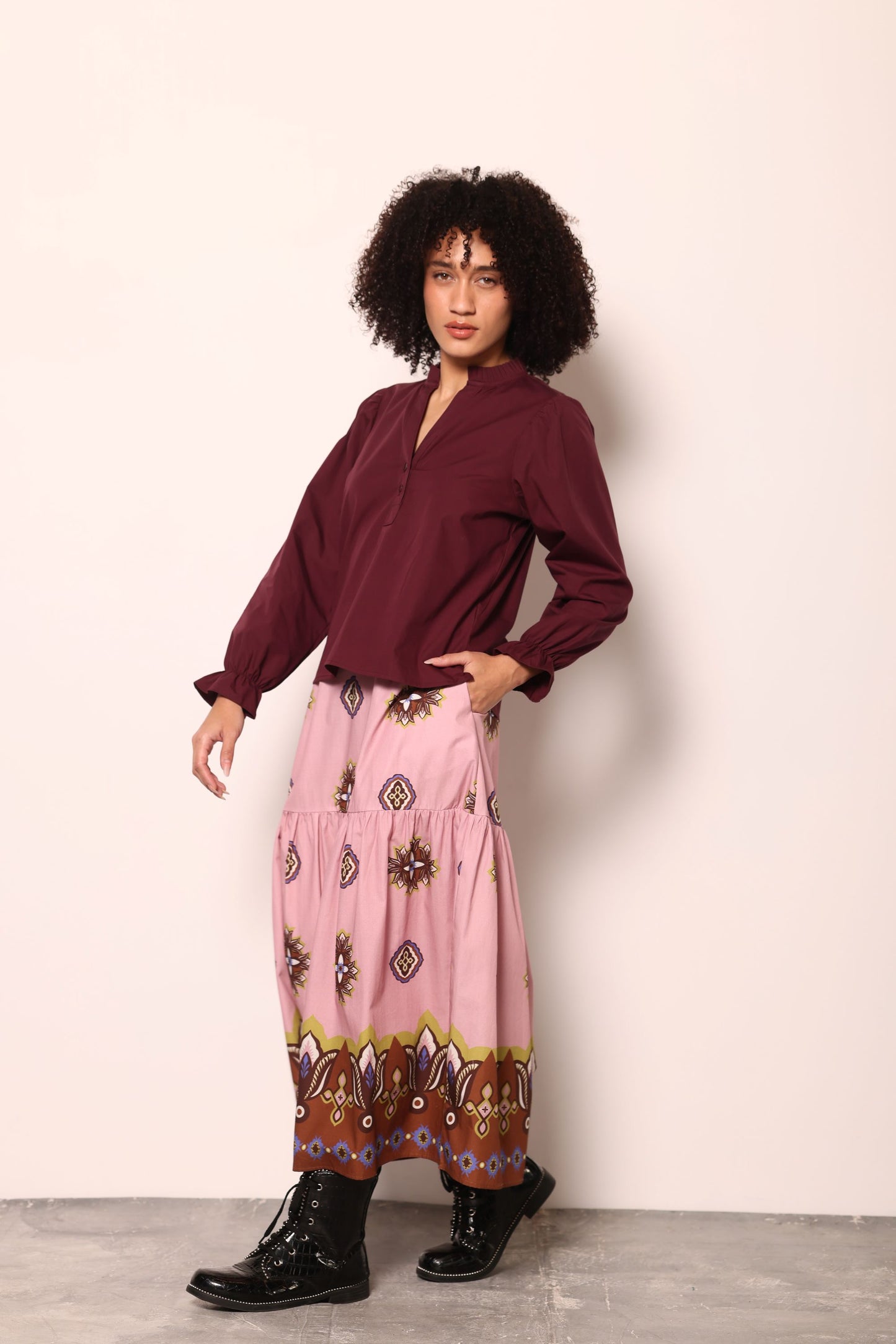 FLORAL MOTIFS ADA SKIRT