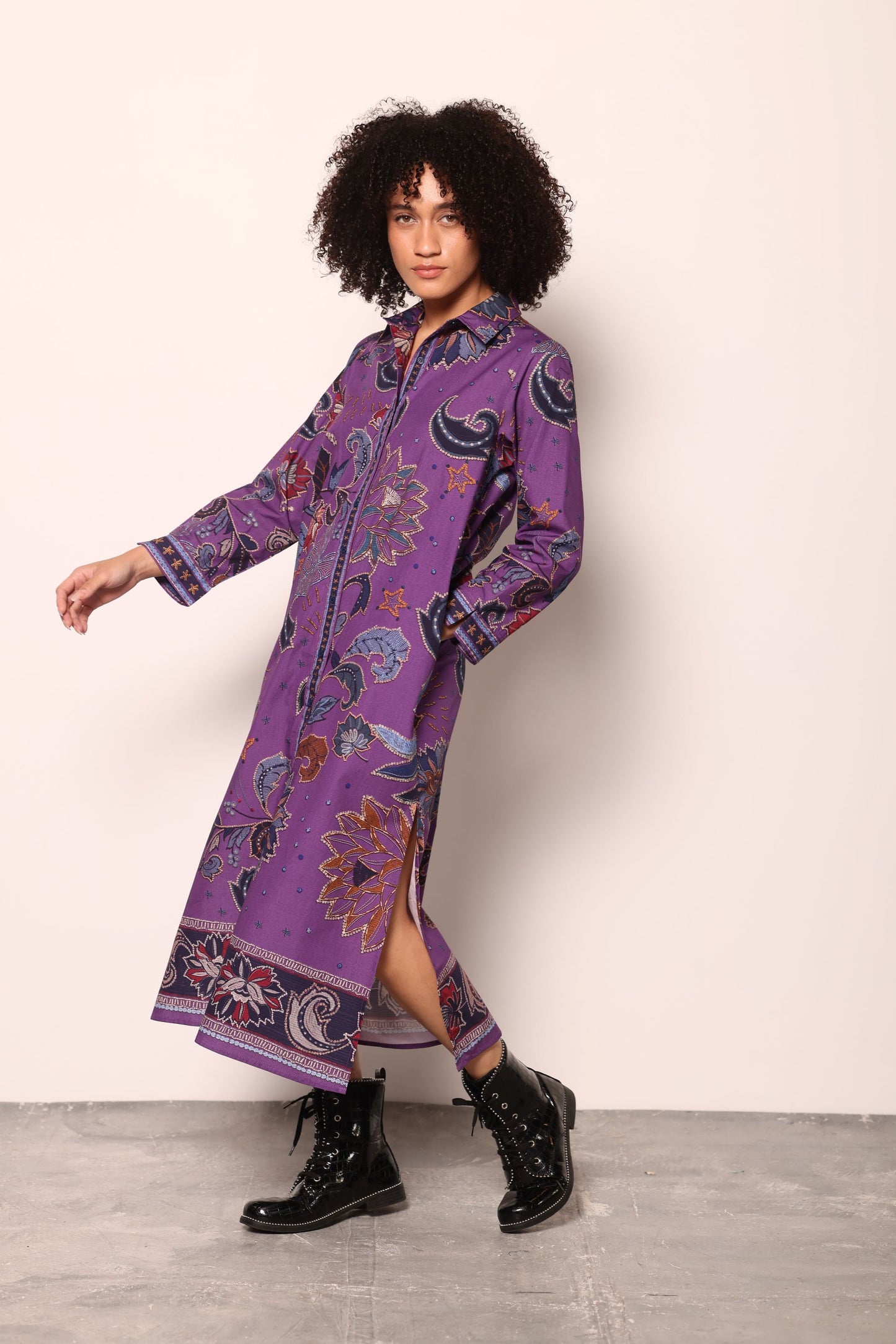 PURPLE SPARKLE ELIZA DRESS