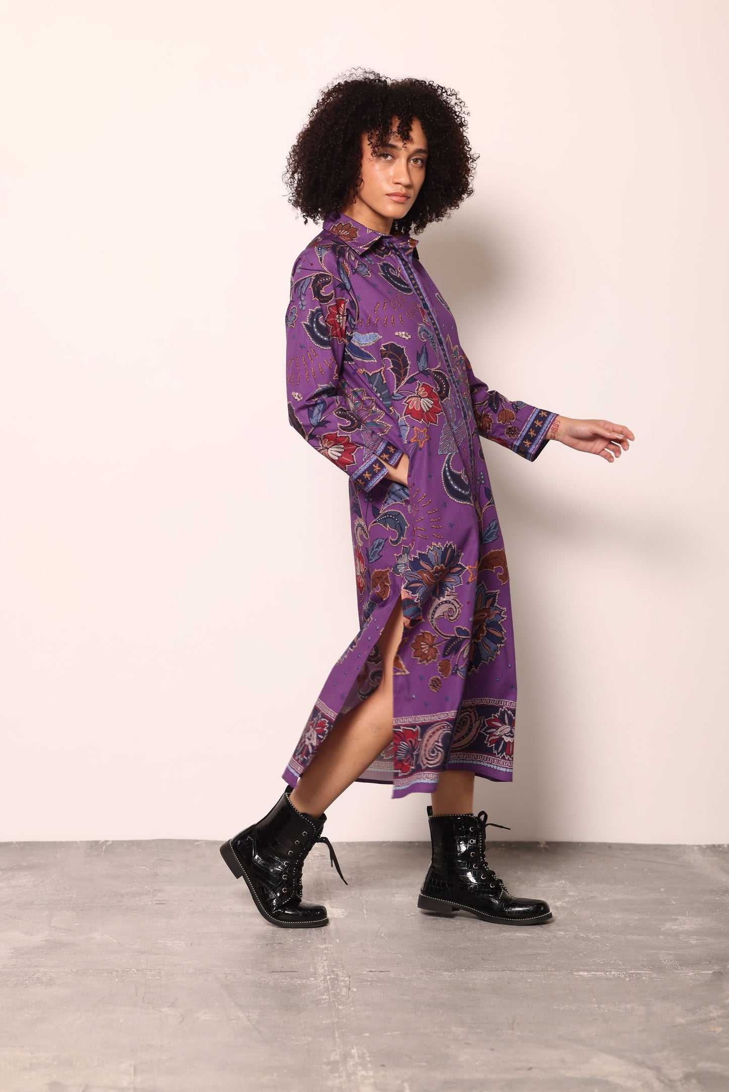 PURPLE SPARKLE ELIZA DRESS