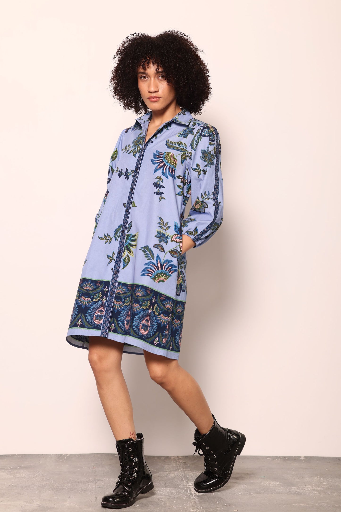 PERIWINKLE MOSAIC AVA DRESS