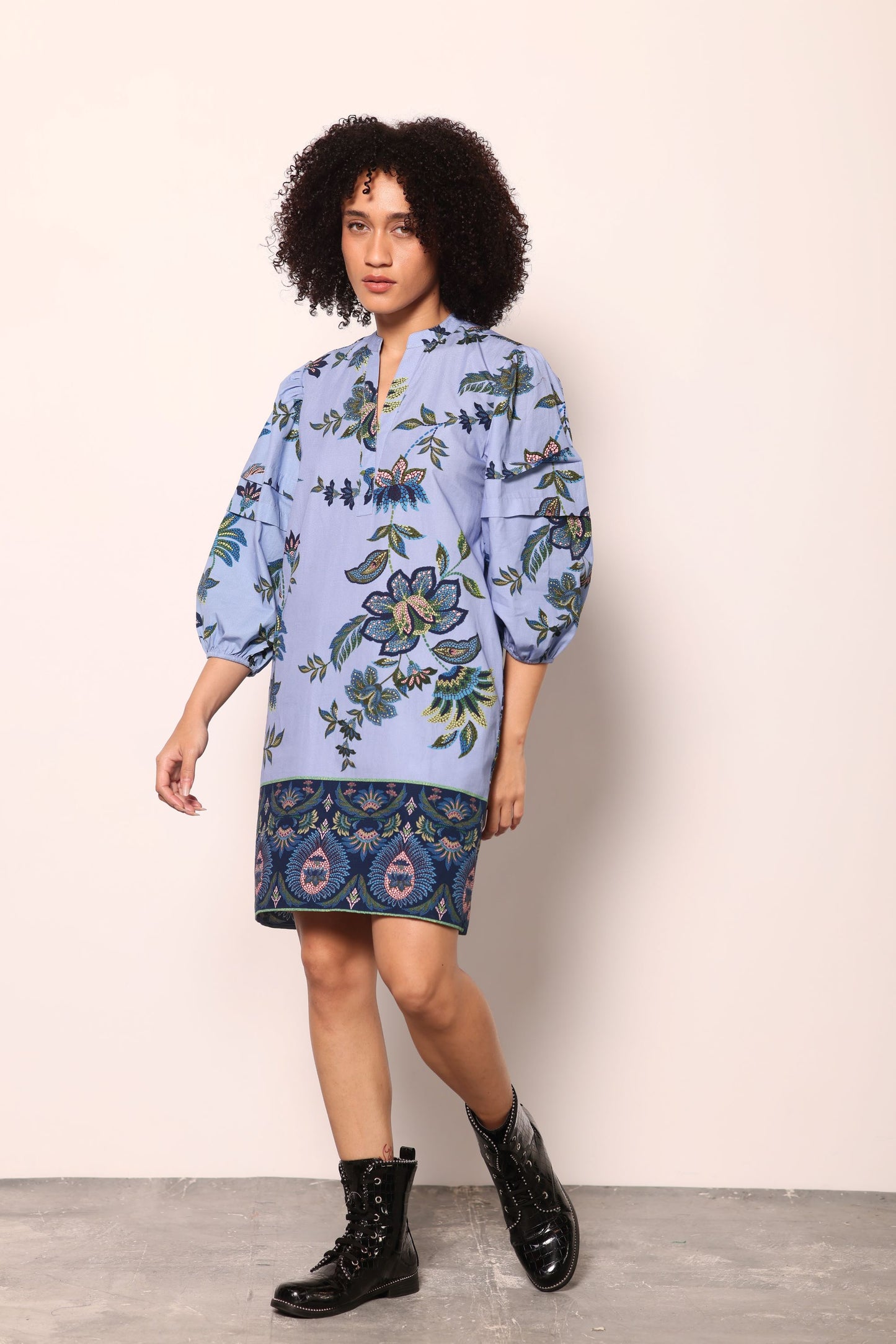 PERIWINKLE MOSAIC FREYA DRESS