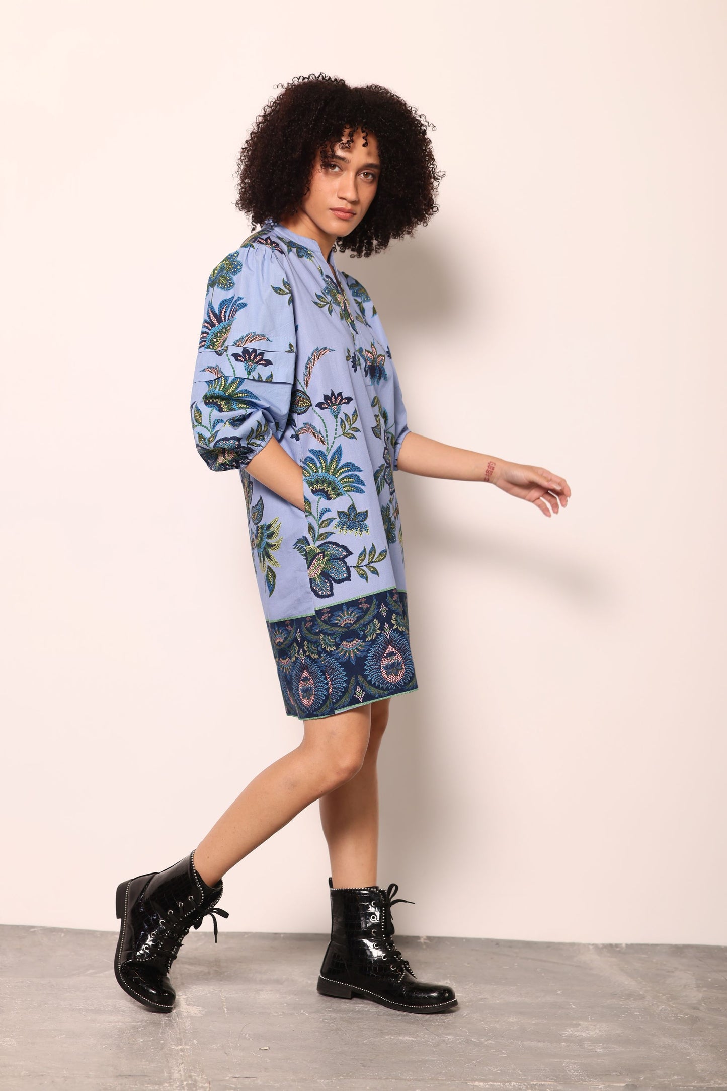 PERIWINKLE MOSAIC FREYA DRESS