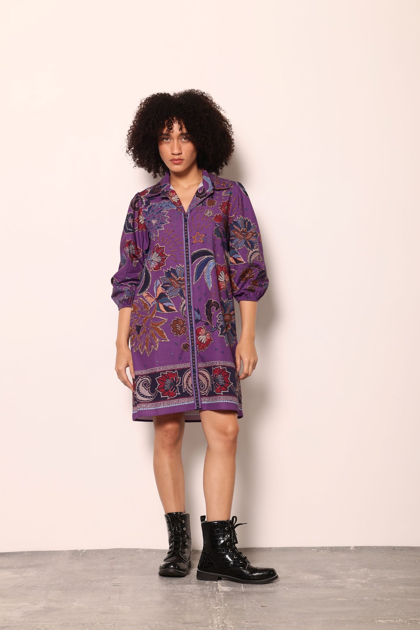 PURPLE SPARKLE AVA DRESS