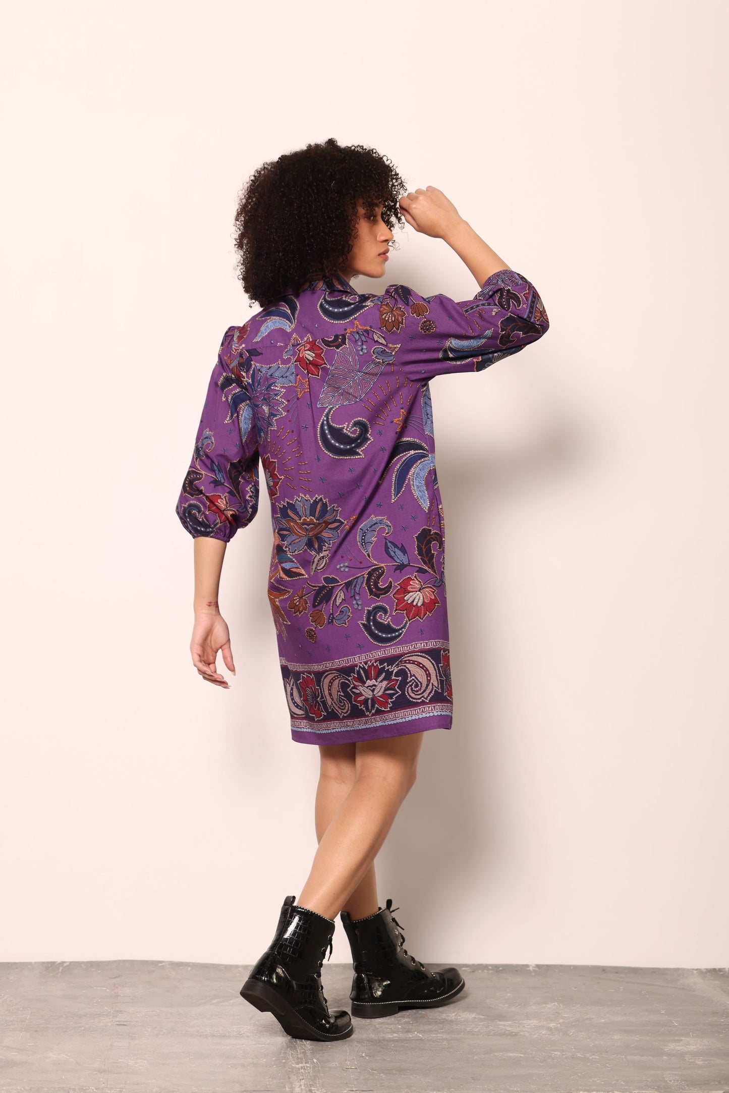 PURPLE SPARKLE AVA DRESS