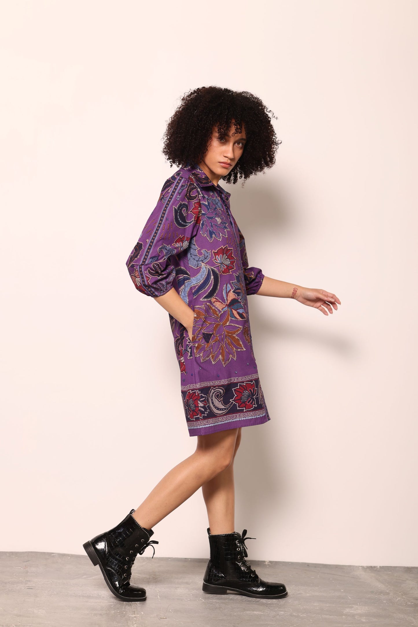 PURPLE SPARKLE AVA DRESS