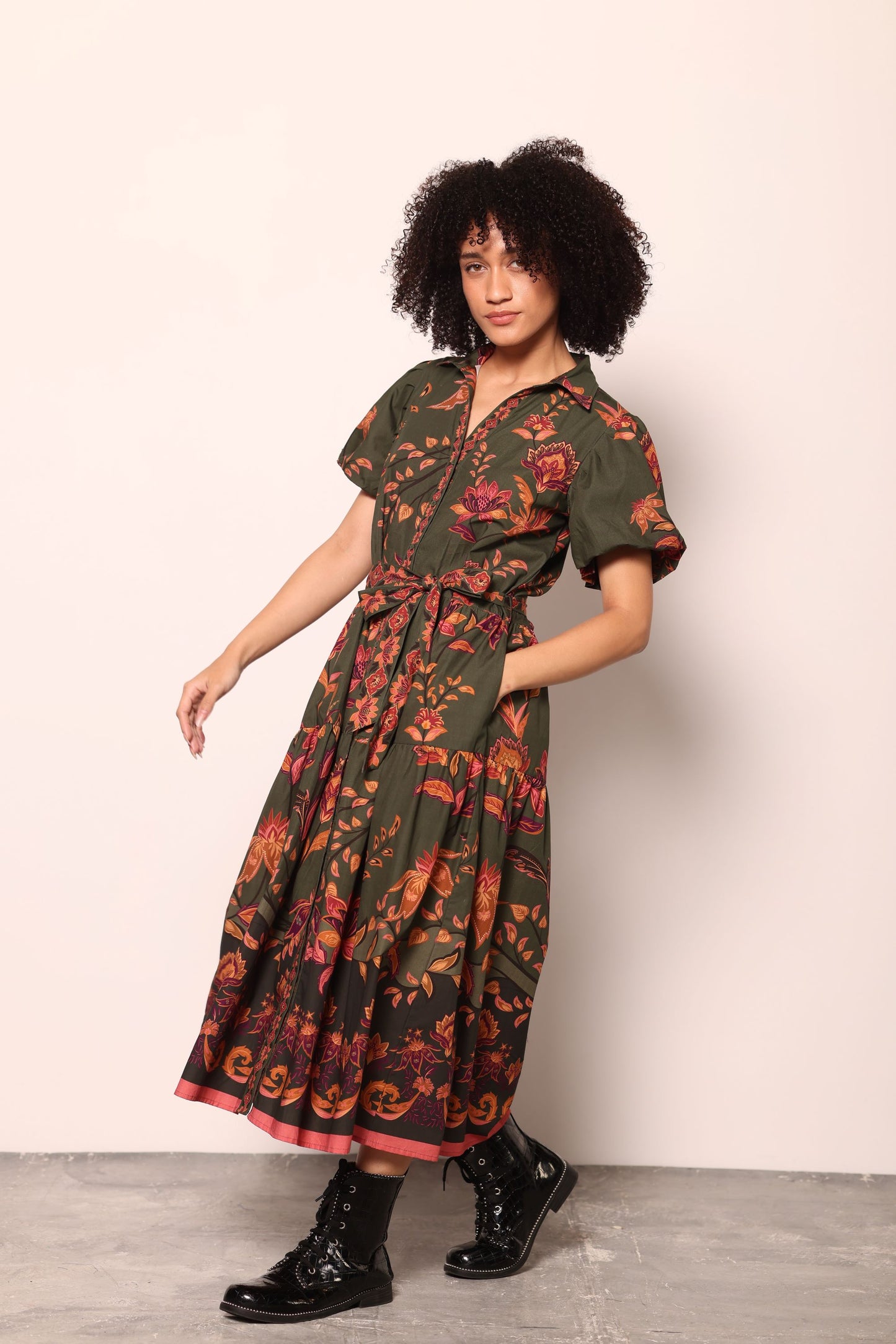 OLIVE TRAILS DELLA DRESS