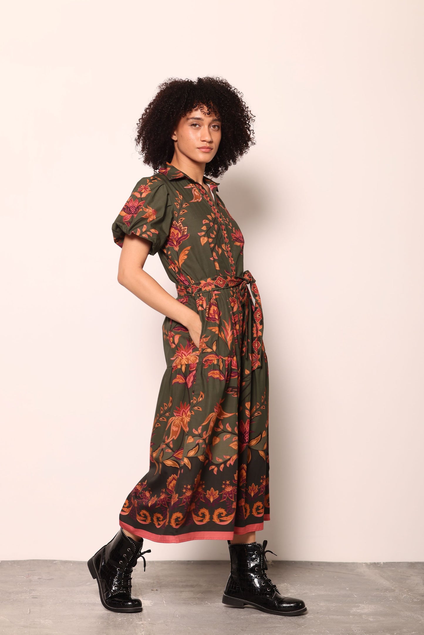 OLIVE TRAILS DELLA DRESS