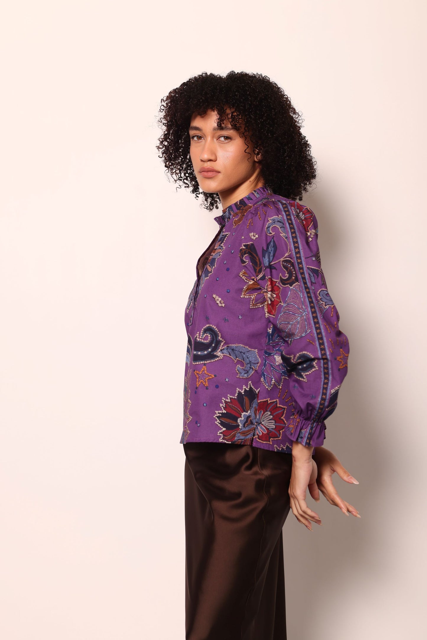 PURPLE SPARKLE ASHLEY TOP