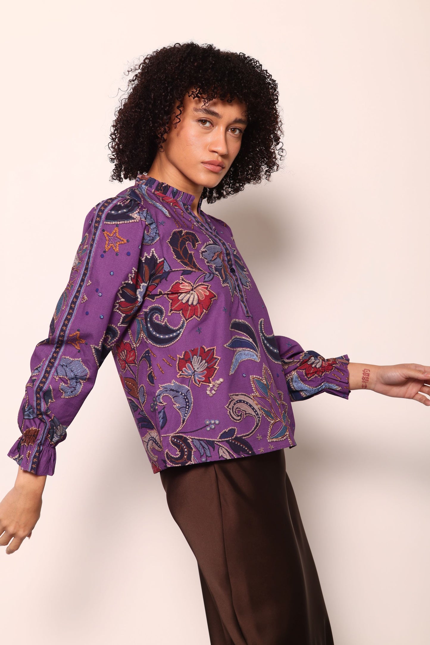 PURPLE SPARKLE ASHLEY TOP