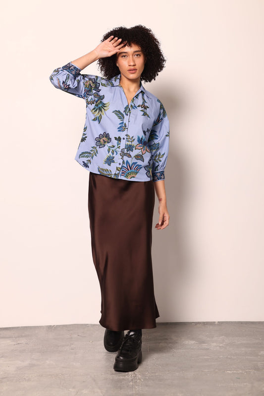 PERIWINKLE MOSAIC ELSA TOP