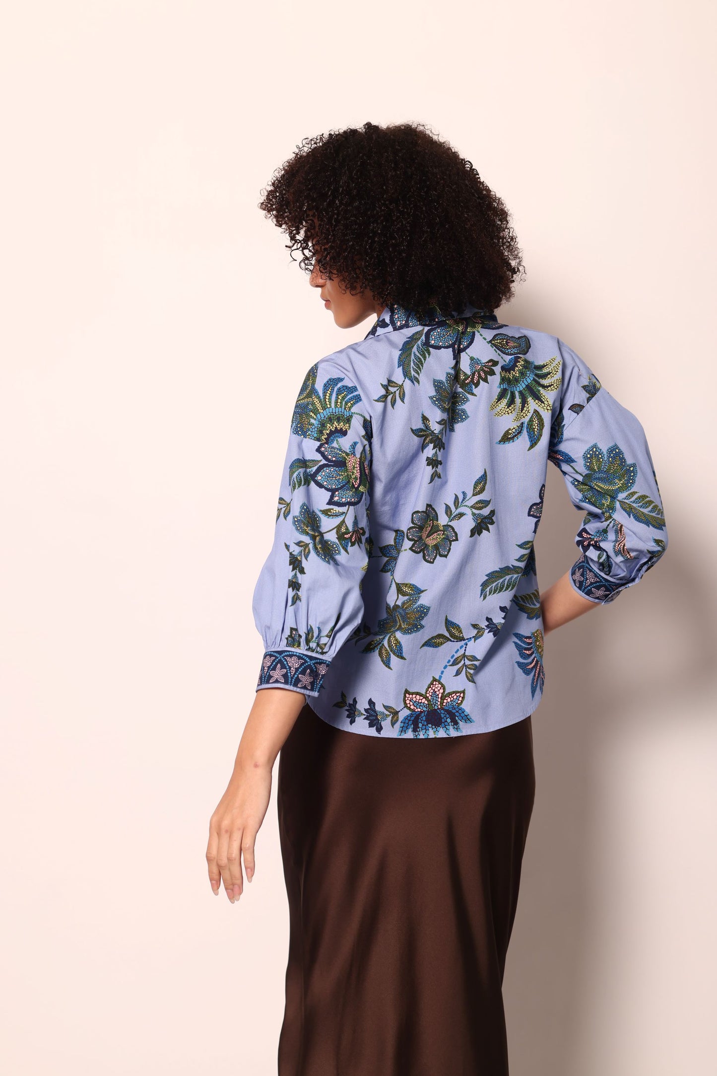 PERIWINKLE MOSAIC ELSA TOP